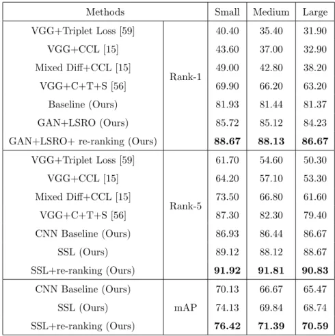 Table 6: The three subset of testing set for the VehicleID Dataset [15]