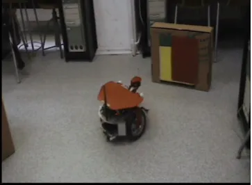 Fig. 16 The robot processes the image taken by the camera 