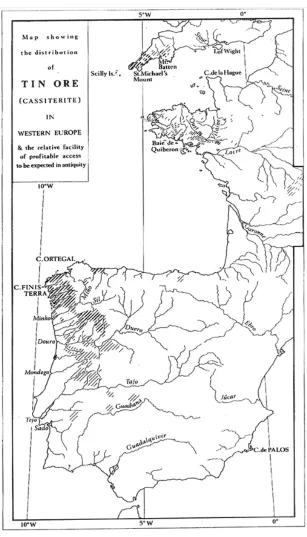 Figure 1. Distribution of western tin ores.12 