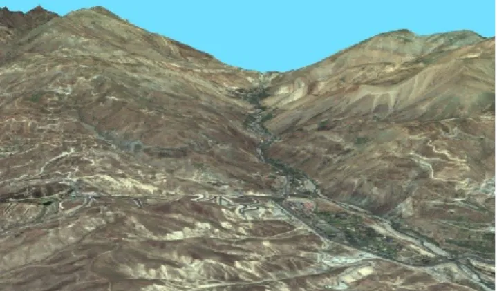 Figure  21:  3D  visualization  of  digital  surface  model  of  Teheran  from  WV2  stereo  pairs  with  texture  from  MS  channels
