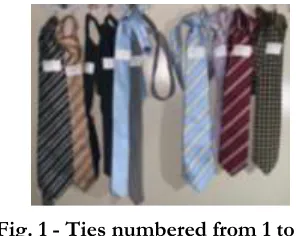 Fig. 1 - Ties numbered from 1 to 10. 