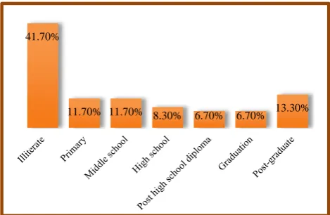 Figure 1: Distribution of palliative care patients by education. 