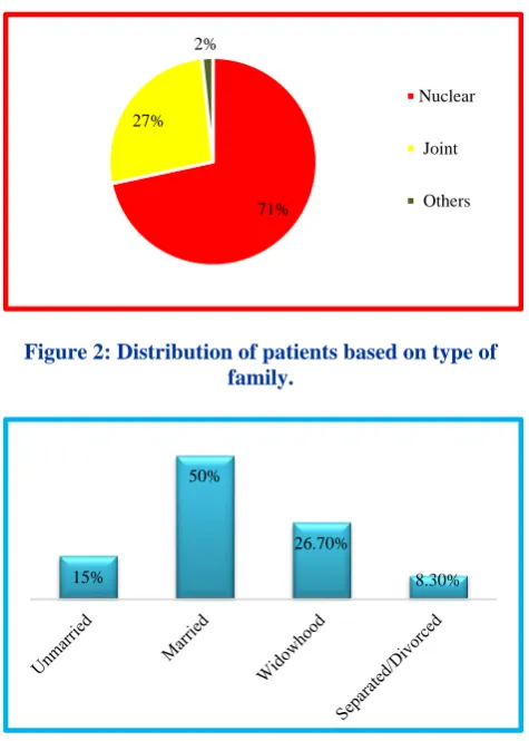 Figure 2: Distribution of patients based on type of family. 