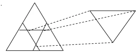 Figure 5. The U-Simplex Experimental Region for Three Component Mixture Experiment with Upper Bound Restrictions