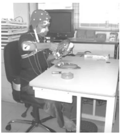 Fig. 1. Subject was doing the task 