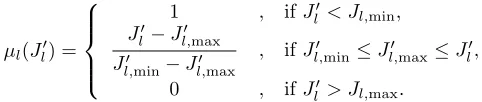 Table 1: Individual minima J′l,