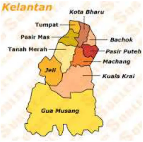 Figure 2.2: Districts map of the study area 