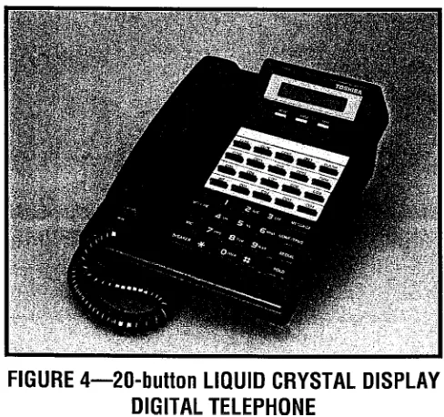 FIGURE 4-20-button LIQUID CRYSTAL DISPLAY DIGITAL TELEPHONE 