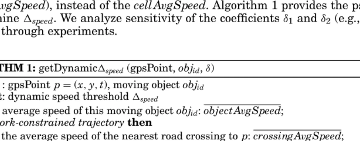 Figure 6 simply shows a constant  speed applied all across the trajectory. This is not practical in real-world scenarios, where the value of  speed should rather be flexible according to the context of the moving object