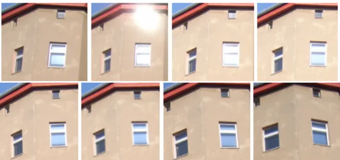 Figure 1. Eight different views of four windows of one fac¸ade.