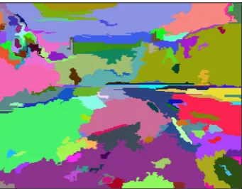 Fig.  3. Selected image segment for learning (sky, soil, small  gravel, gravel, forest, and asphalt)   