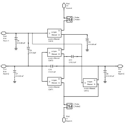 Figure 13. Schematic of a NOR gate.  