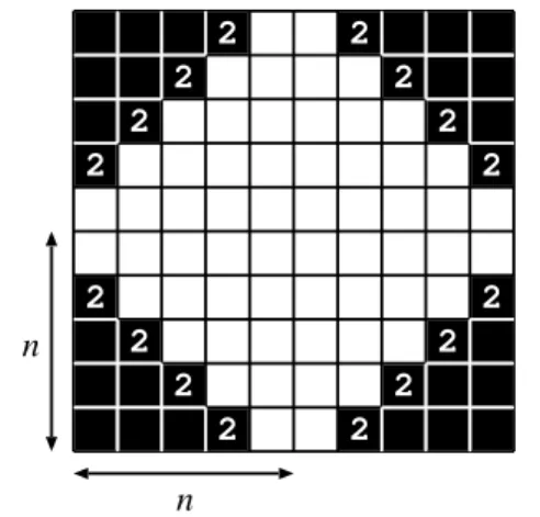Figure 9: An artificial example of the puzzle Shakashaka.