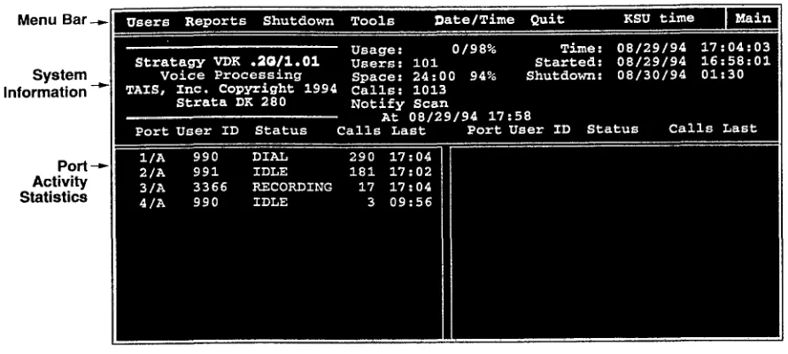 Figure 7Main Menu with Sample Data