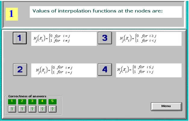 Fig. 4. An example of assessment learning object 