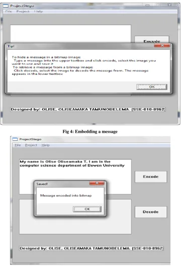 Fig 5: Encrypted Message