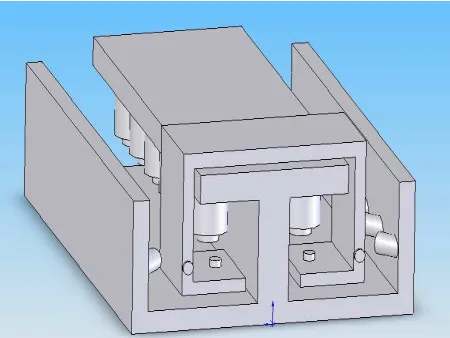 Fig. 5. Possible Design of a three-dimensional maglev system  