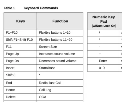 Table 1Keyboard Commands