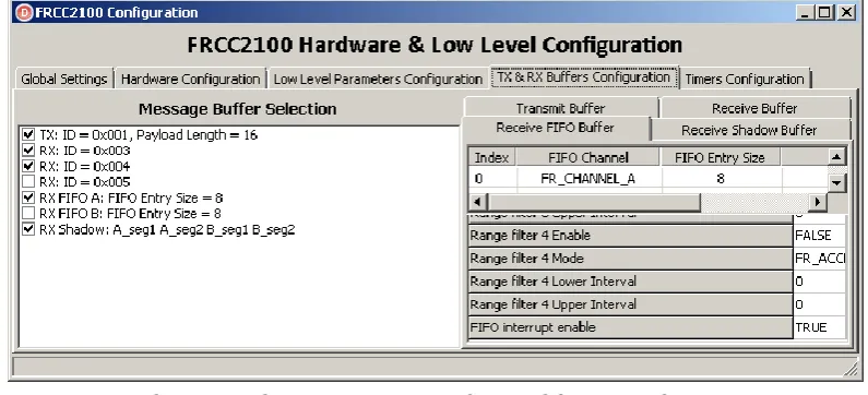 Fig. 9. FlexRay configuration generator designed for Freescale FRCC2100. 