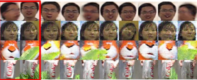 Fig. 6. The left two columns in the red rectangle are real images of positive samples