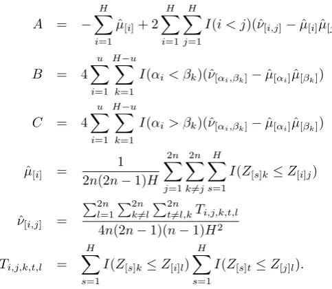 Table 2: Estimated Type I error rates when n = 5 andunderlying distribution is standard normal.