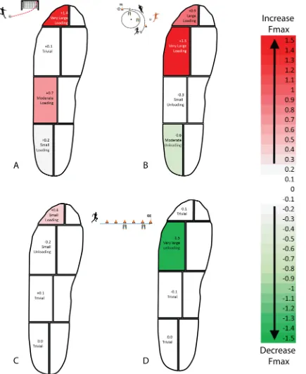 Figure 4  Between-group differences (MT-5 injured group vs control group) for specific anatomical regions of the foot expressed as effect sizes (Cohen’s d)
