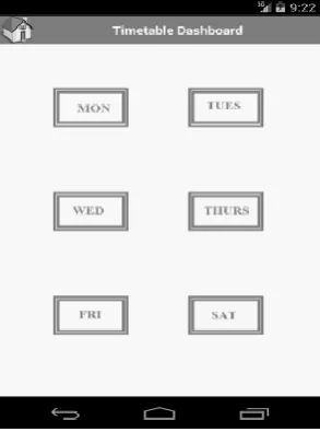 Figure 9: Time table dashboard 