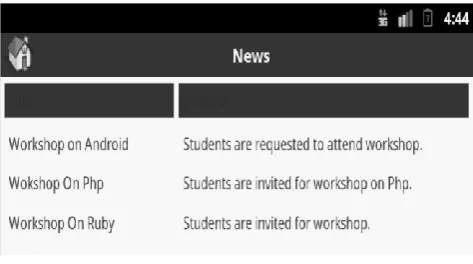 Figure 12: News display in application 