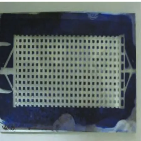 Figure 4: Etched pattern on the glass substrate