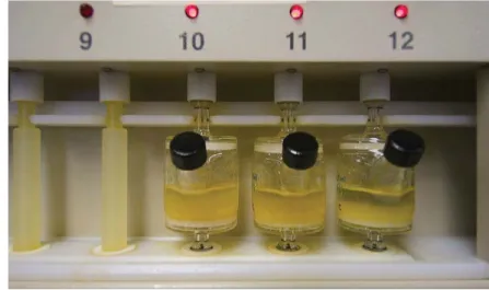 Fig. 2a. Fully  auto-mated reactor  for parallel  small-scale  SPPS,  reac-tion vessels.