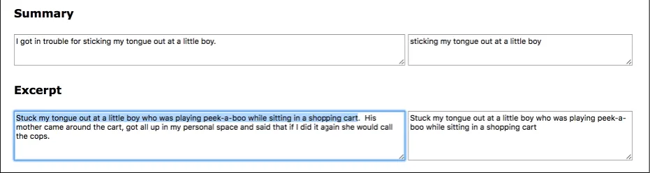 Figure 5: Highlighting interface for Phrase Alignment HIT.