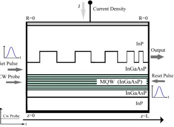 Figure 1: Schematic diagram of a MQW liner chirped DFB-SOA