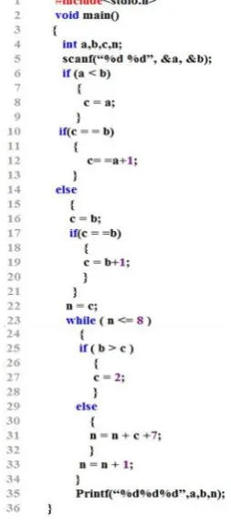 TABLE II: CALCULATION OF THE COMPLEXITY MEASURES FROM PROGRAM P   