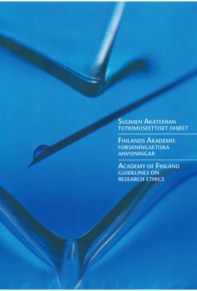 Figure 4. Academy of Finland Guidelines on Research Ethics.