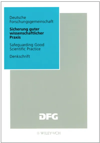 Figure 5. DFG Safeguarding Good Scientific Practice.