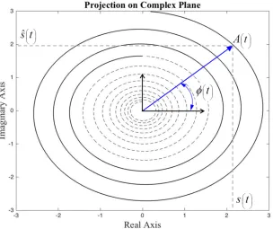 Figure 1.6. The analytic signal projected onto the complex plane  