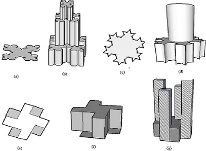 Figure 7: Generated Buildings rely on l-system curves. 