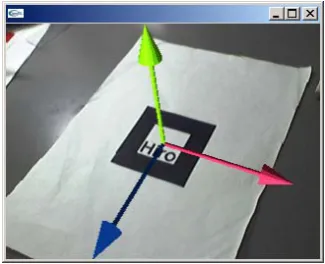 Fig. 4 Overlapped 3D image by ARToolKit 