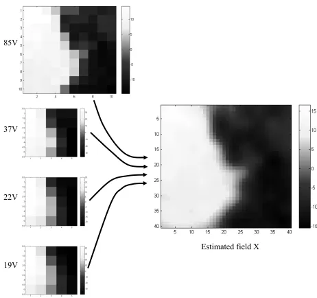 Fig. 8 The estimation result of underlying field X from 4 input SSM/I channels using direct matrix computation