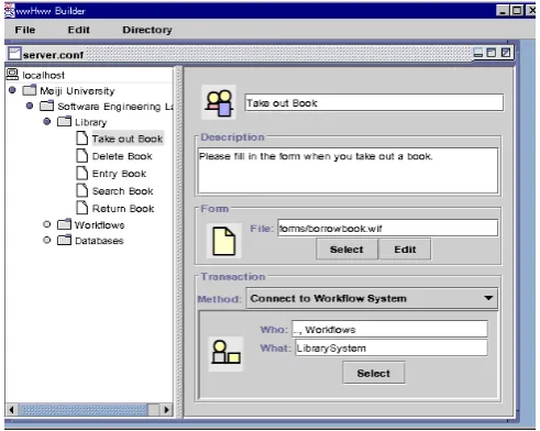 Figure 1. The browser for system definitions by end-users.