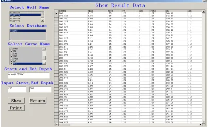 Fig. 2. Data inquiry process, example and interface. 
