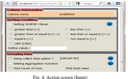 Fig. 4. Action screen (Input) 