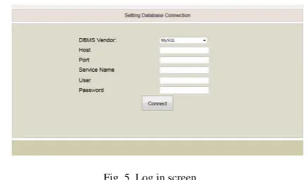 Fig. 5. Log in screen 