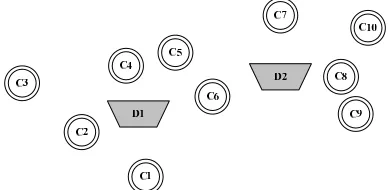 Fig.3 The location map of the particular example 