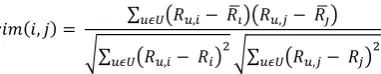 Figure  5. A Screenshot of the result of Pearson correlation score  