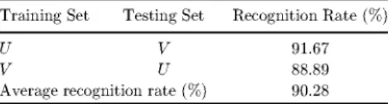 Table 1. Performance rate for simple approach using  2-fold cross-validation. 