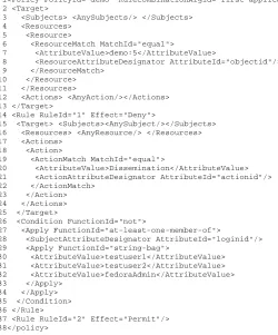 Figure 1. An example XACML policy