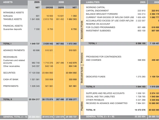 Table 5: Statutory Balance Sheet (in €)