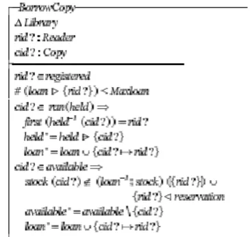 Fig. V: Contract Box of BorrowCopy Operation  