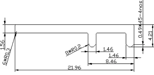 Fig. 1 Example component (All dimensions are in mm) 
